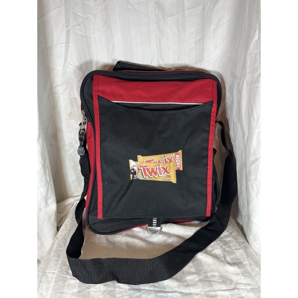 Twix Candy Promo Messenger Bag Red Black Canvas Crossbody Shoulder Satchel
